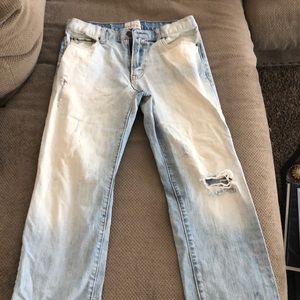Aeropostale ripped light blue jeans